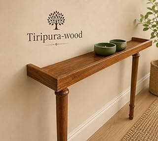 Solid Wood Console Table for Living Room & Entryway | Handmade Wooden Hallway Table | Rustic Sofa Side & Foyer Table for Home Decor