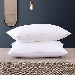 Microfiber Pillows Set 2, Soft Adjustable Pillow for Sleeping - 16 x 24 Inches -Blue (2, Blue, King (U.K. Standard S0-4 (White, Pack of 2)