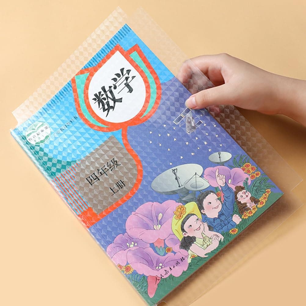 SHREE VALLV 30 PCS Transparent Paper Sticker Book Cover, Waterproof School Textbook Protective Case Cover, Can Be Cut Self-Adhesive Sticky A4 Book Covering Film (3 Sizes Book Cover).