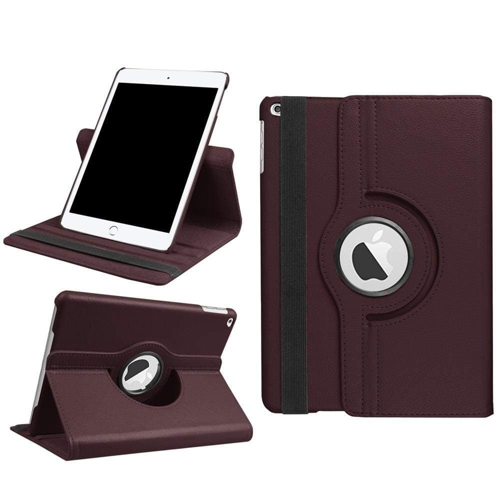 MOCA Smart Stand Folio flip case Cover for Apple iPad Air 2 2014 ipad A1566 A1567 Smart Flip Case Cover (Coffee Brown)