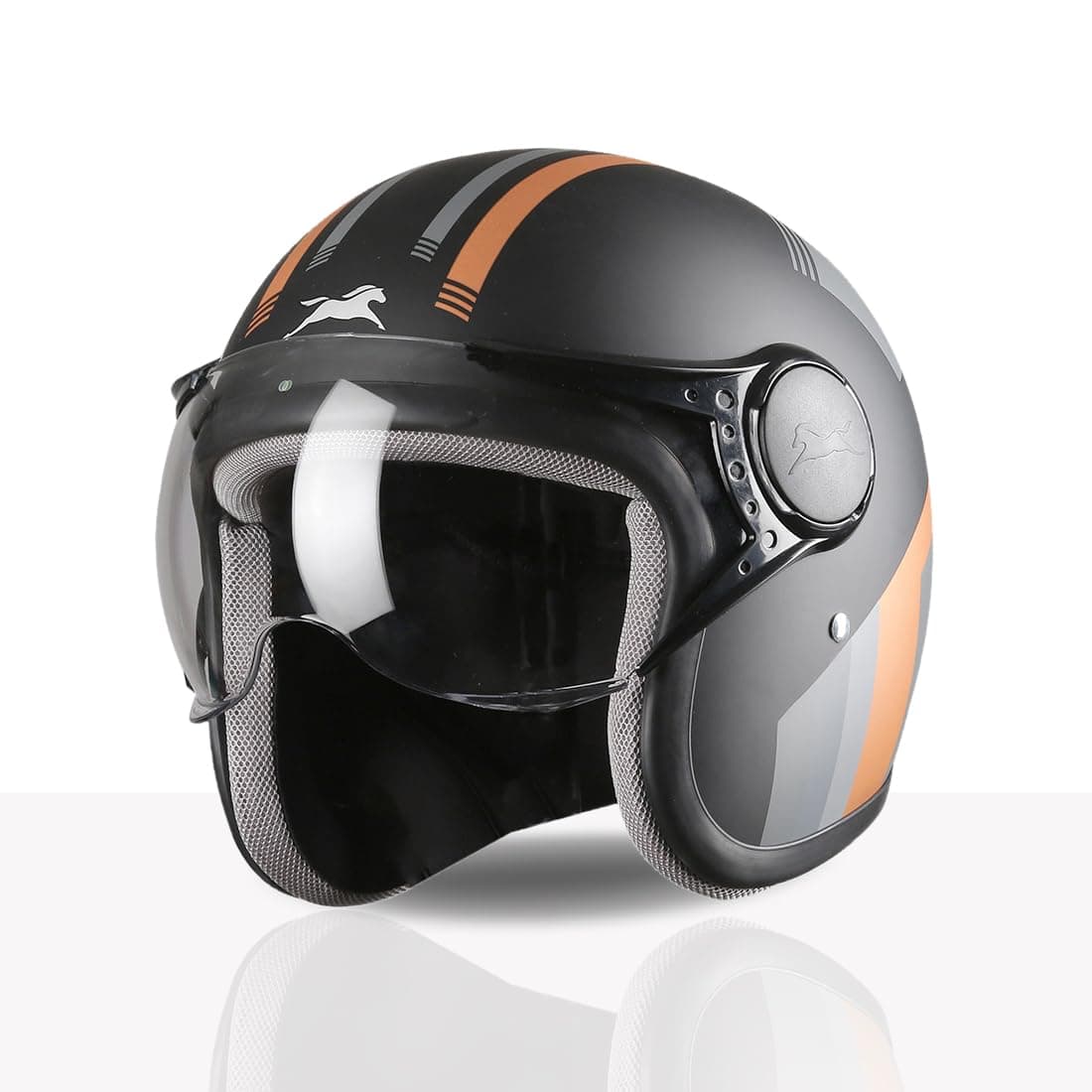 TVS Cruisetown Open Face Helmet � Half Face Helmet for Riders | ISI & DOT Certified | Premium Protection for Men & Women | Comfortable, Durable & Lightweight Design with Visor