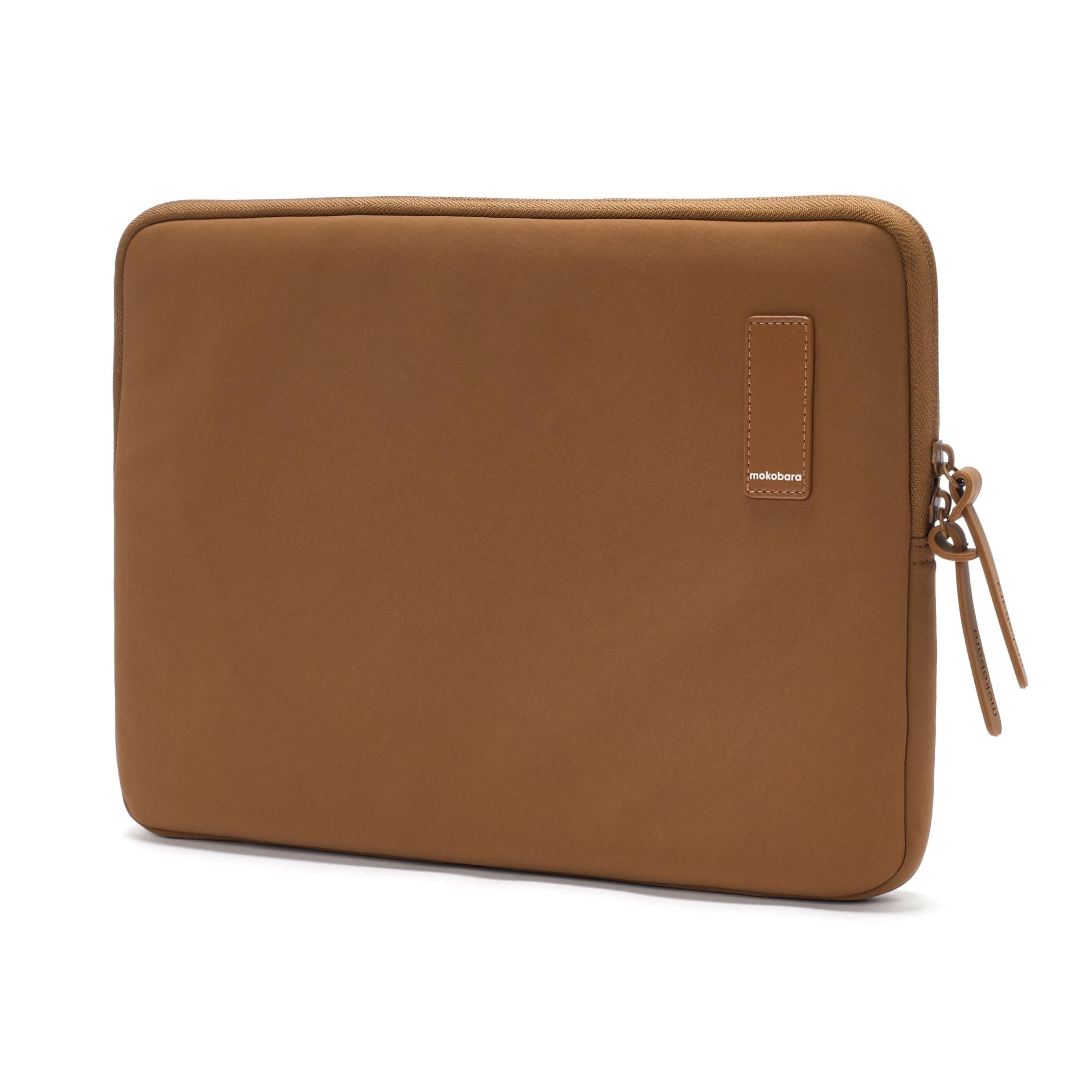 MOKOBARA Aisle Laptop Sleeve | Small | Aerology Nylon | Compatible with 14" Laptops/MacBook | Lightweight Sleeve with Soft Microsuede Lining & Premium Zip Closure | Bear Hug (Brown)