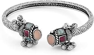 ZAVERI PEARLS Multi For Women-Color Silver Artificial Stones Embellished Kada Bracelets For Women-ZPFK16889