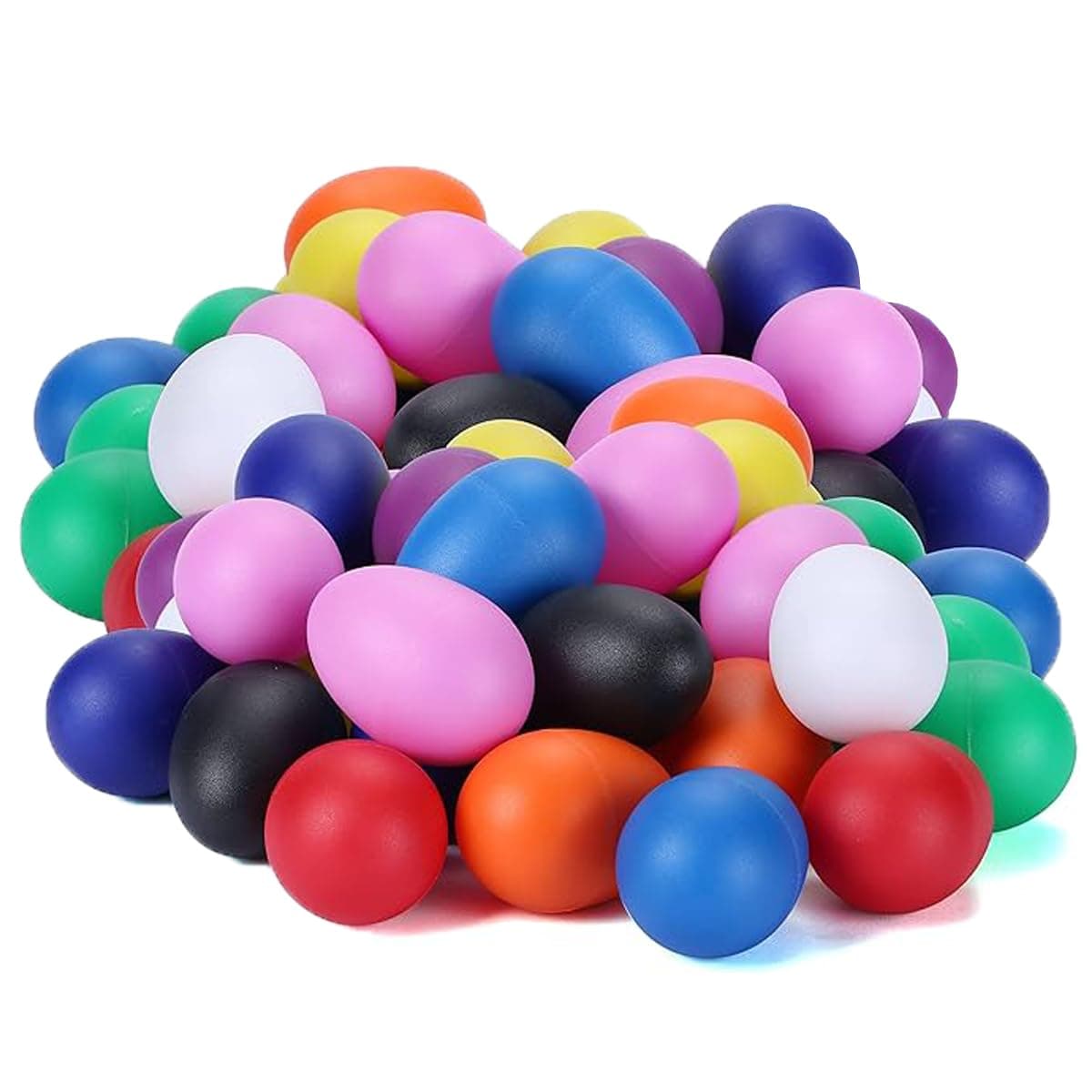 DEVICE OF URBAN INFOTECH Musical Egg Shakers Hand Percussion Musical Instruments Plastic Egg Shaker for Kids Toys Music Learning DIY Painting Multicolor Egg Shakers (Pack of 10)