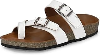 Centrino Women’s Berkin-Style Slip-On Sandals | Open Toe Design | Soft PU Footbed | Lightweight & Comfortable | Arch Support | On-Grip Sole | Casual Outdoor Wear (7693)