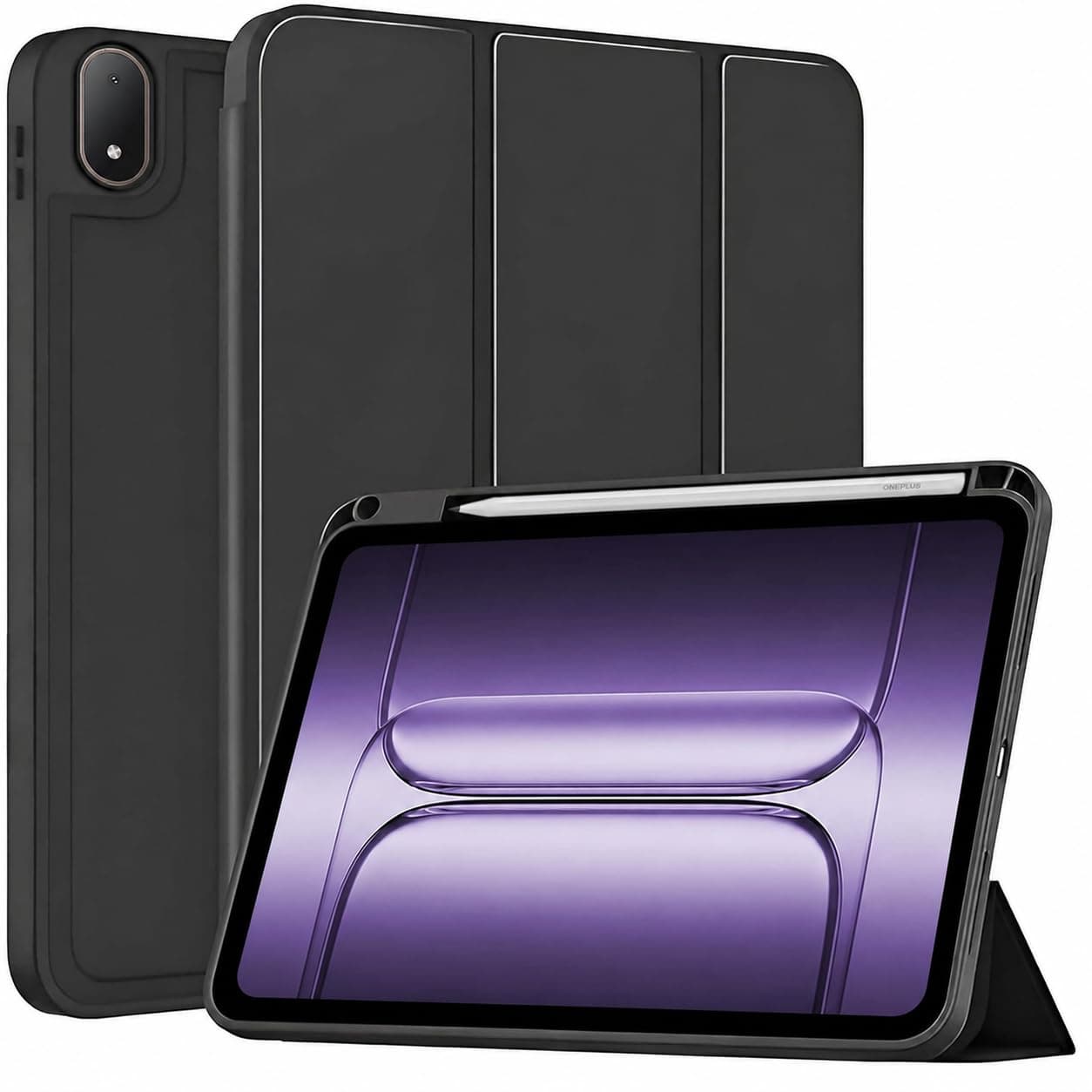 ProElite Cover for OnePlus Pad 3 13.2 inch 2025 case Cover, Soft Flexible Flip Case Cover for OnePlus Pad 3 13.2 inch 2025 with Pen Holder [Recoil Series] - Black