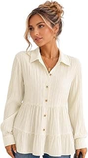 TOPLOT Tops for Woman | Kurti Stylish with Shirt Design | Comfortable Western Top | Versatile Perfect for Casual & Everyday Fashion | Kurti for Woman | Korean Style (5247)