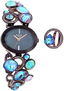 Titan Raga Moments of Joy Quartz Analog Mother of Pearl Dial Purple Metal Strap Watch for Women - NT95126QM01F