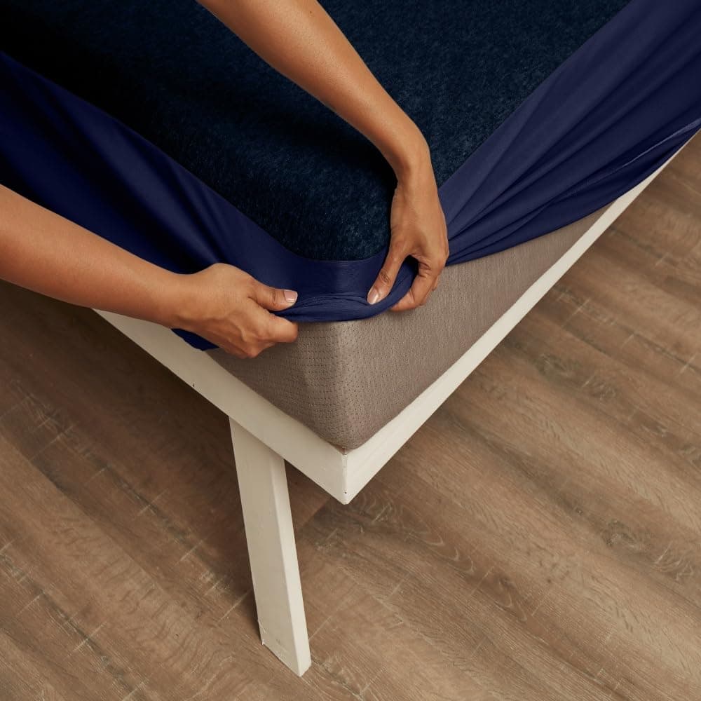 Wakefit Cotton Feel Ultra Soft Waterproof Mattress Protector | Breathable - Hypoallergenic Mattresses Cover 72" x 36" - Single, Blue