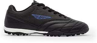 Red Tape Men's Sneakers Black Pu Round Toe Lace-Up All-Day Comfort, 9 UK