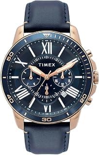 TIMEX Analog Watch for Man with Round Dial & Water Resistant Men's Wrist Watches
