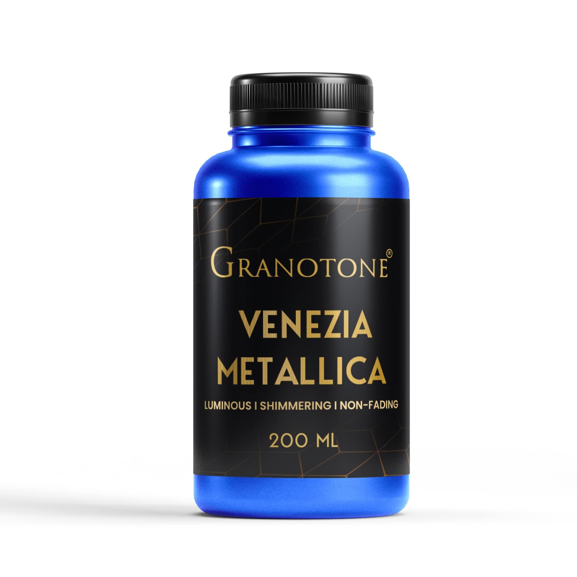 GRANOTONE Venezia Metallic Acrylic Paint Blue 200ml Extra Sheen
