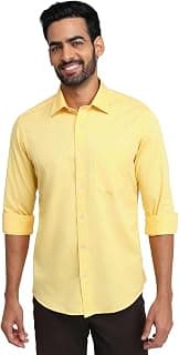 Colorplus Men Reguler Fit Solid Pattern Pure Cotton Plain Collar Full Sleeve Casual Shirt