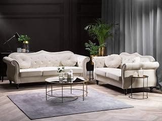 Classic 3+2= 5 Seater Sofa Set Luxury Chesterfield Modern Fahionalable Sleeper Sofa for Living Room, Dining Room, (3+2 Beige TAZ)