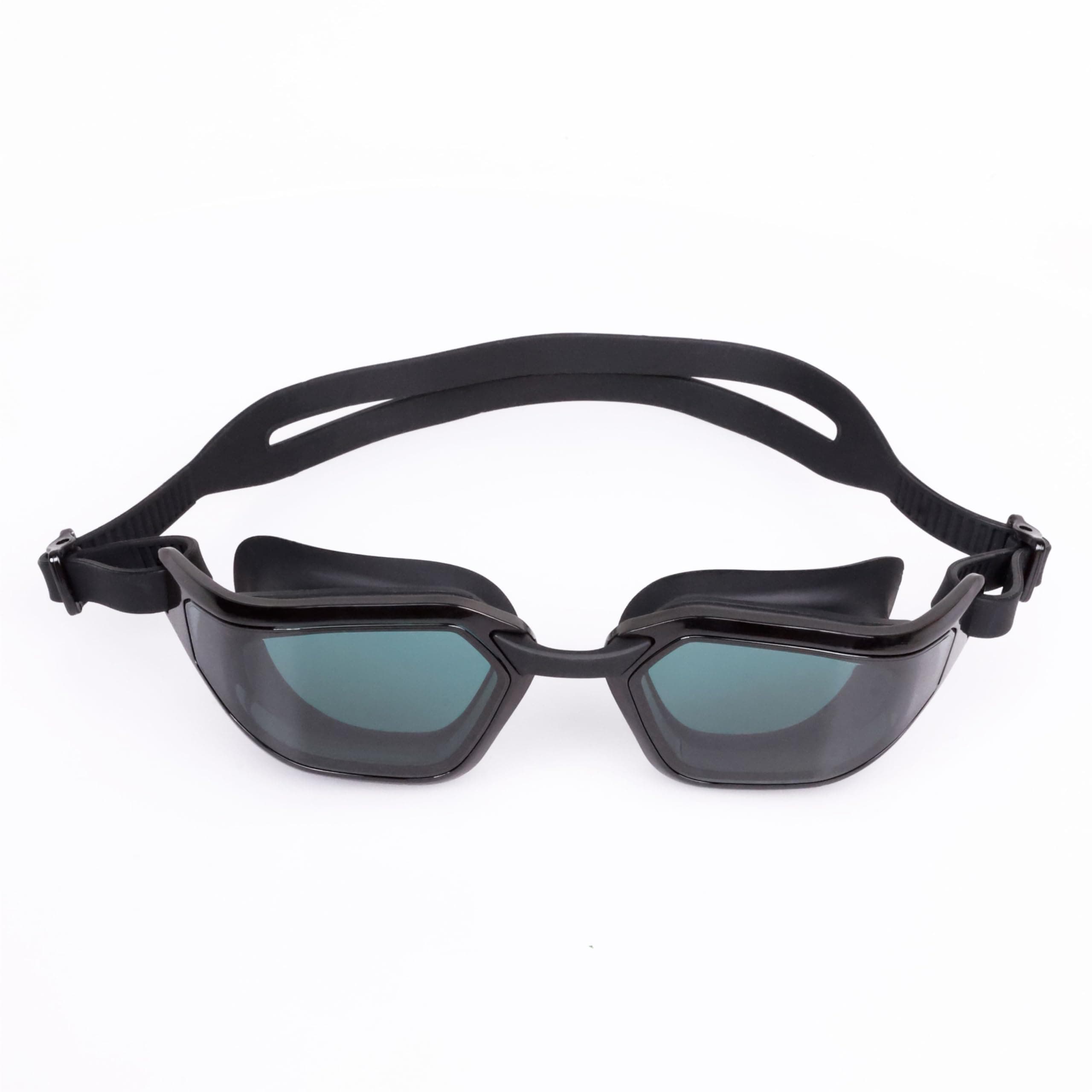 Nivia Sportz Swimming Goggles for Adults, Swimming Pool Goggles, Anti Fog Goggles for Men, Silicon Strap, UV Protection, Comfort Fit, Training Swim Goggles for Men & Women - Black