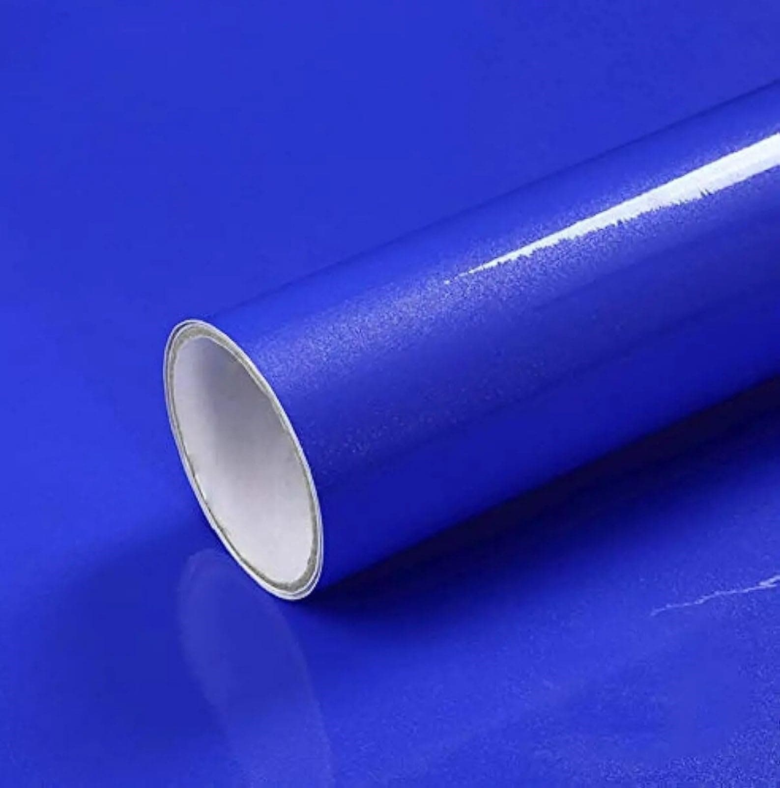 ONETON Glossy Royl Contact Paper Decorative Self Adhesive Counter Top Peel and Stick Wallpaper for Kitchen Cabinets Shelf Drawer Liner Desk Dresser (ROYL BLU Glossy WP, 12X50 inch)