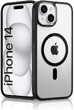 Magnetic Border Case for iPhone 14, MagSafe Compatible Clear Back | Slim & Lightweight, Raised Edge Protection, Precise Cutouts, Built-in Magnets, Wireless Charging Ready
