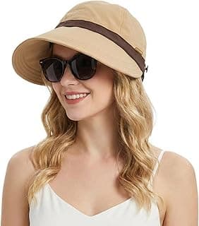 SANNIDHI Summer Caps for Women Wide Brim Sun Hats Sun Visor Cap for Women Fashion Outdoor Lightweight Packable UV Protection Ladies Hat for Travel, Daily, Hiking, Golfing