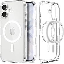 Spigen Ultra Hybrid MagFit Back Cover Case for iPhone 17, Clear Transparent, MagSafe Compatible - PC+TPU | Clear White