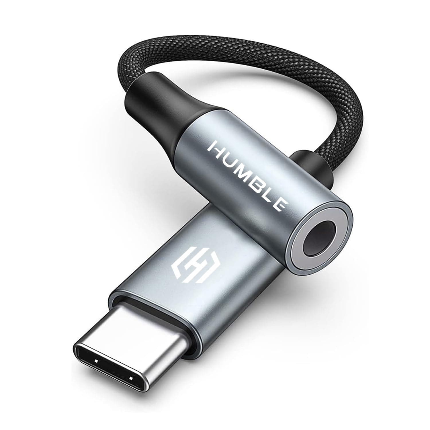 Humble Type-C to 3.5mm Audio Jack Adapter with DAC, Type-C Headphone AUX Converter for iPhone Series 17/16/15, Samsung Galaxy, OnePlus, Google Pixel, Nothing, Motorola & Other Phones with USB-C Ports
