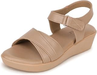 TRASE Stylish Wedges Heels Sandals For Women, Comfortable Heel, Ankle Straps