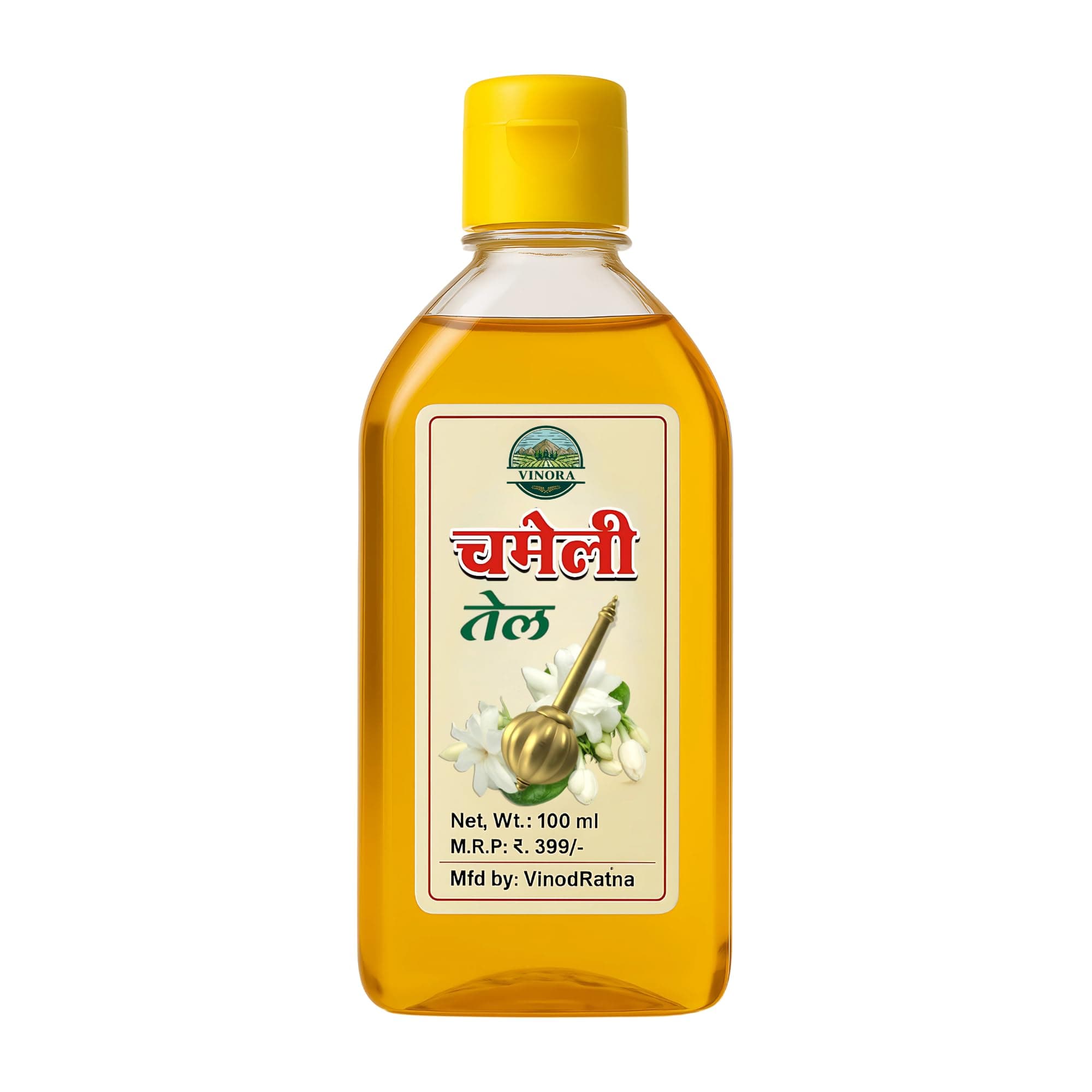 VinodRatna Chameli Oil For Hanuman Puja| Jasmine Oil Hanuman Ji Chola Puja | Chemali Oil For All Puja 100ml Bottle (100ml (Pack of 1), Jasmine)