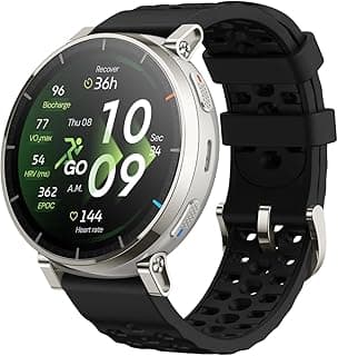 Amazfit Amazfit Active 3 Premium(Smartchoice)GPS Running Smart Watch, 1.32"AMOLED Sapphire Display,12-Day Battery,4GB Storage,Offline Maps, 170+Workout Modes, 5 ATM,Fitness Tracker, Android & iOS, Apex Silver