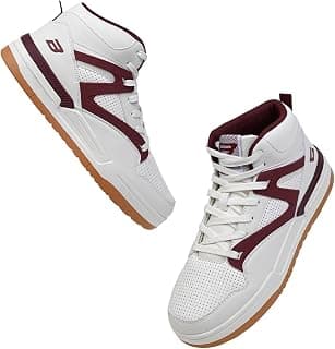 Bond Street Men's White & Green PU Upper Casual Sneakers | Stylish Lace-Up Shoes for Men | Lightweight & Comfortable | Durable PVC Sole Fashion Footwear