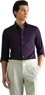 Arrow Solid Slim Fit Satin Formal Shirts for Men - Full Sleeve Shirt for Man