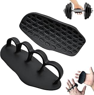 1 Pair Weight Lifting Grip | Anti-Slip Silicone Gym Hand Grip for Weight Lifting, Dumbbell, Deadlift | Gym Accessories for Man and Women (Black)
