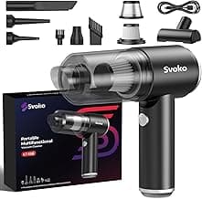 Svoko 4-in-1 Portable Vacuum Cleaner for Car Use,10000Pa Powerful Suction, Rechargeable Battery, Brushless DC Motor, Low Noise, for Home, Car Small Handheld Vacuum Vleaners for Dust