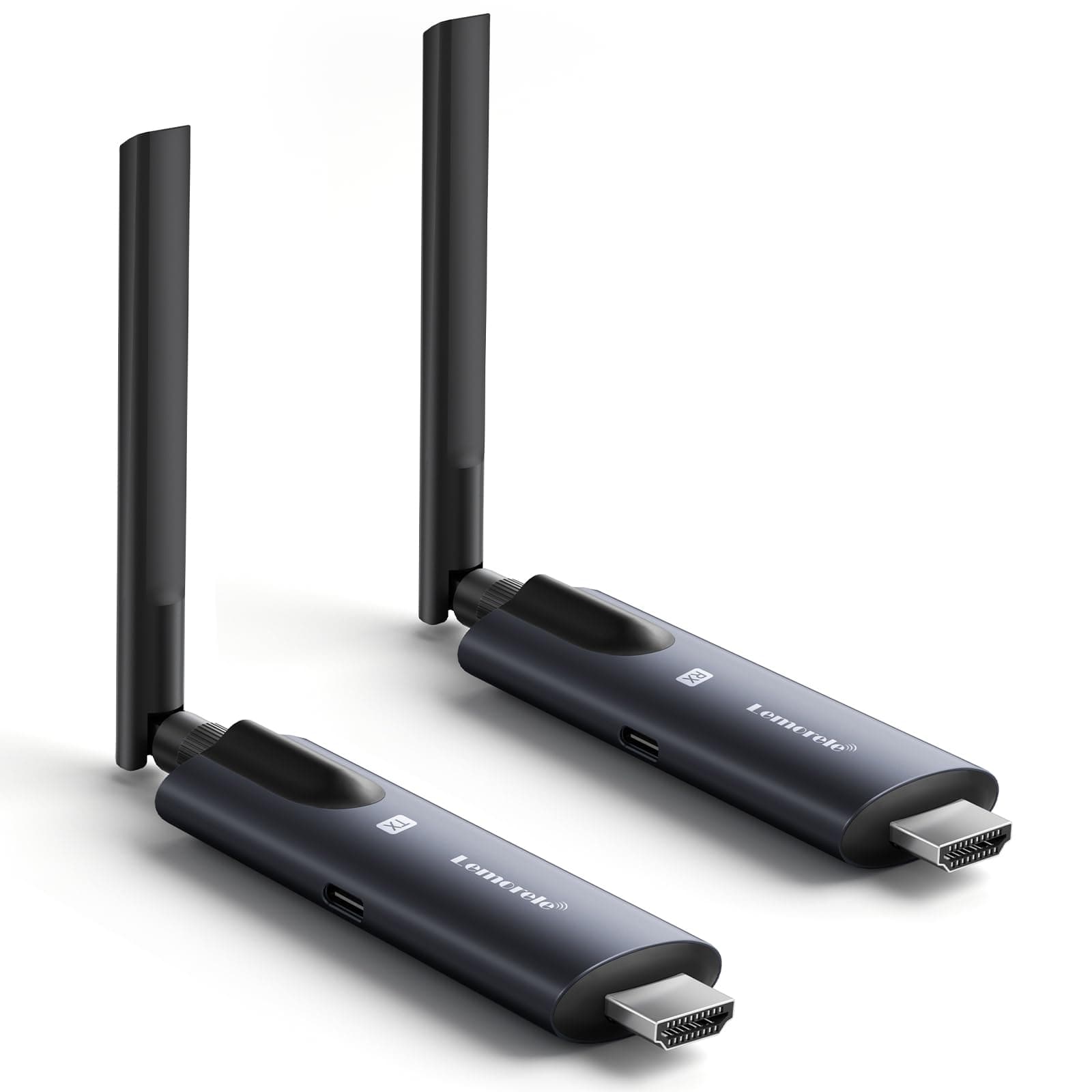 Lemorele Aluminum Wireless HDMI Transmitter and Receiver, Support APP Reception, Plug and Play, 200M 1080P FHD, Stream Video and Audio from Laptop to HDTV/Projector for Meetings