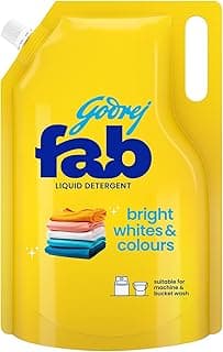 Godrej Fab Liquid Detergent Refill Pouch for Machine & Bucket Wash - 850ml (800g)