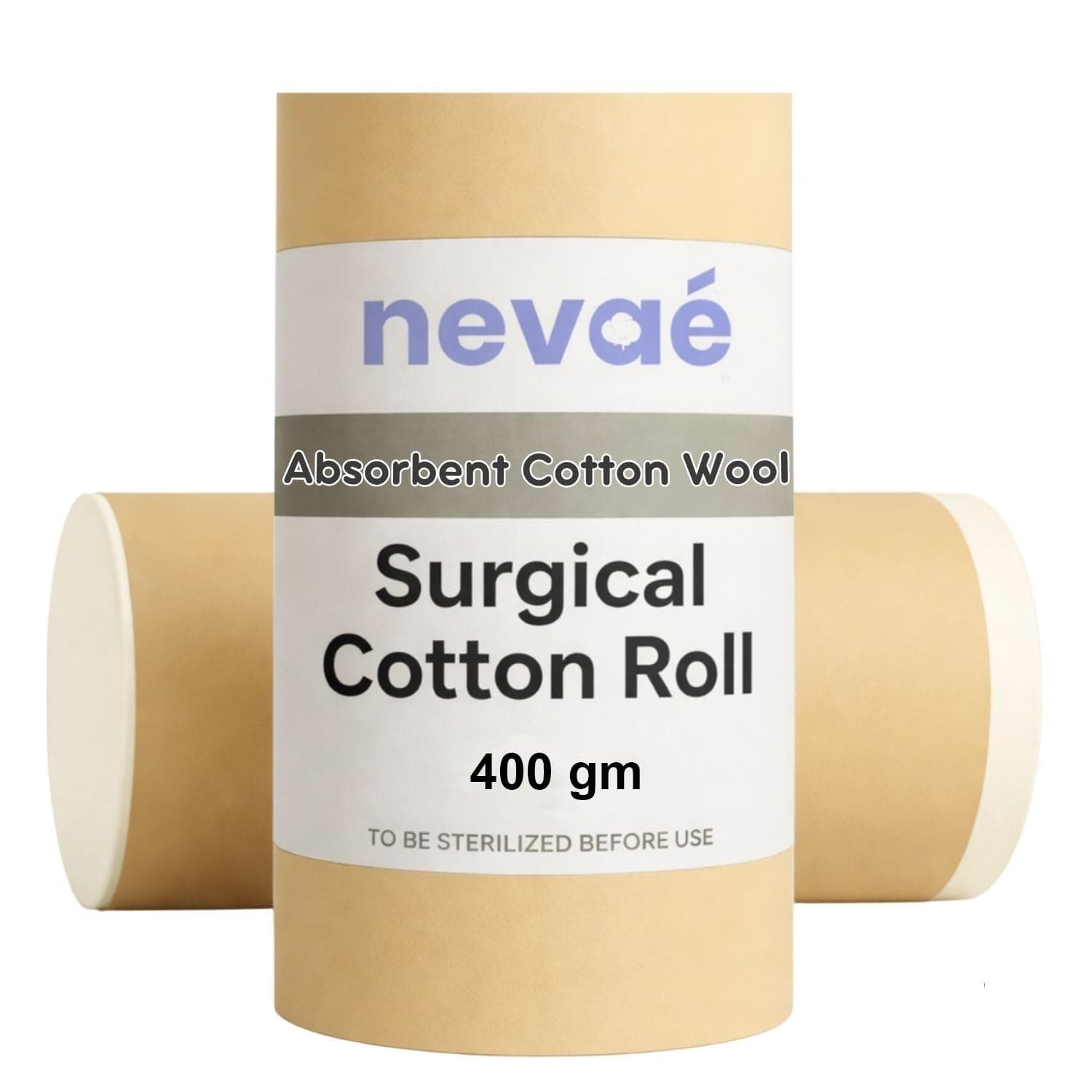 Nevae 100% Pure Cotton Roll| Absorbent Cotton Wool (400gm) | Soft Cotton Wool for Makeup Removal, and Everyday Beauty Care Soft | | For Medical, Makeup & Household Use