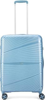 Skybags Polypropylene Skylite Check-in Trolley Bag, 66cm | Medium Hard-Sided Luggage for Travel with Smooth 8-8 Wheels Spinner Wheel & TSA Lock | 5-Year International Warranty - Powder Blue