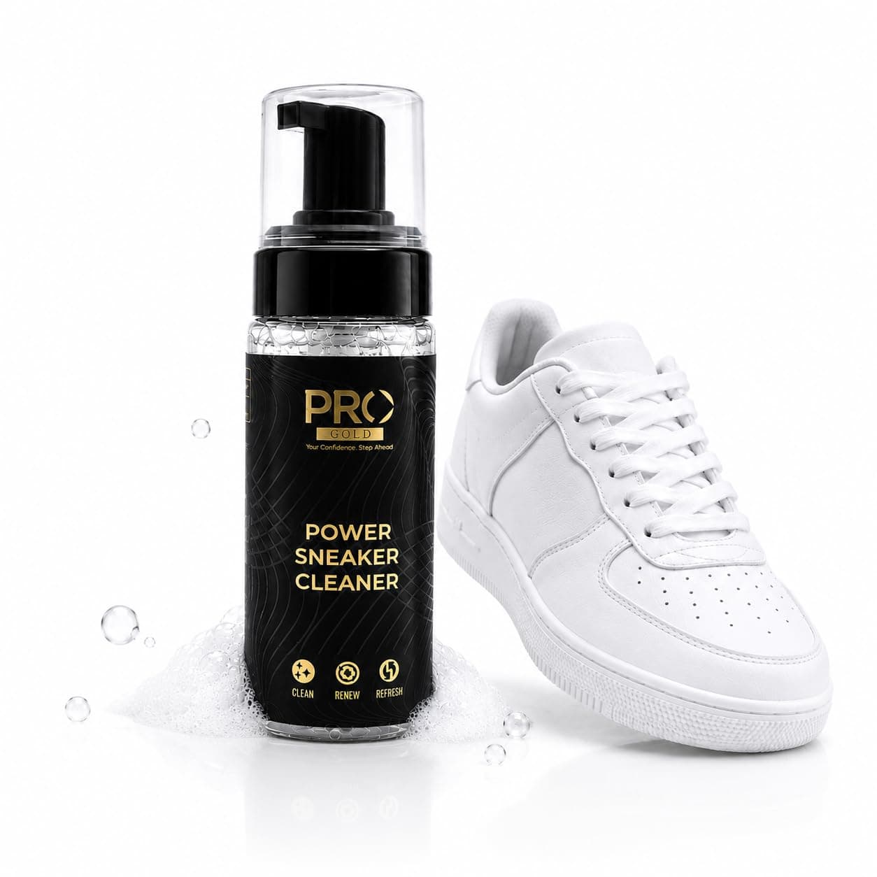 PRO Power Sneaker Cleaning Shampoo | Cleaning Shampoo for Sports Shoes Sneakers and Canvas I White Shoe Cleaner | Shoe Cleaner Foam Spray