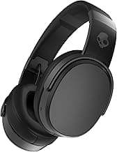 Skullcandy Crusher Wireless Bluetooth Headphones with Multi-Sensory Bass, Noise Isolating Over-Ear Fit, Up to 50 Hours Battery, Microphone for iPhone Android with Travel Bag - Black