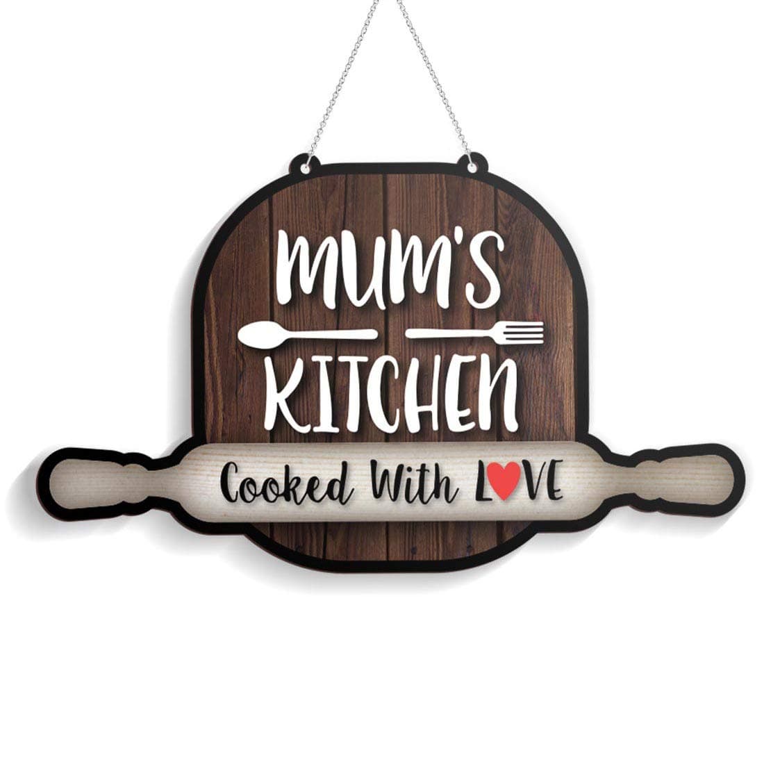 100yellow® Mum's Kitchen Wall/Door Hanging | Multicolor| 7x11 Inches