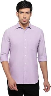 Colorplus Men Regular Fit Solid Pattern Pure Cotton Plain Collar Full Sleeve Casual Shirt