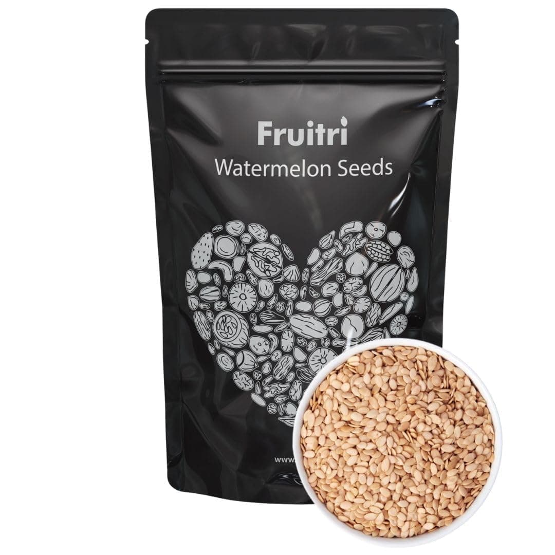 Fruitri Watermelon Seeds – 500g | Raw Watermelon Seed | High-Protein Tarbuj Beej (Magaj Seeds) | Healthy & Crunchy Superfood for Eating and Snacking