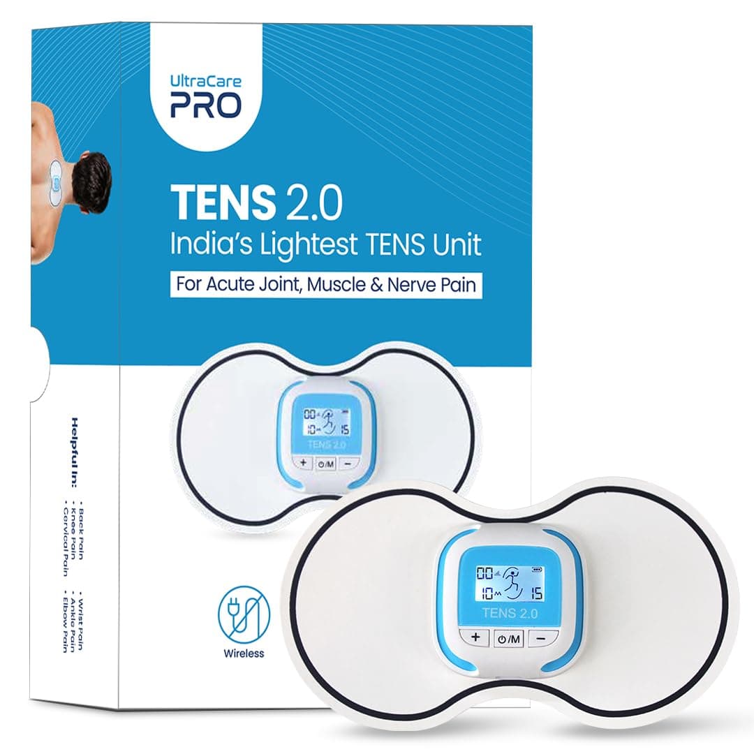 UltraCare PRO Tens 2.0 India's Lightest Pain Relief Device |10 Modes 25 Intensity Levels|Rechargeable|TENS Unit| Muscle/Nerve Stimulator For Pain Relief