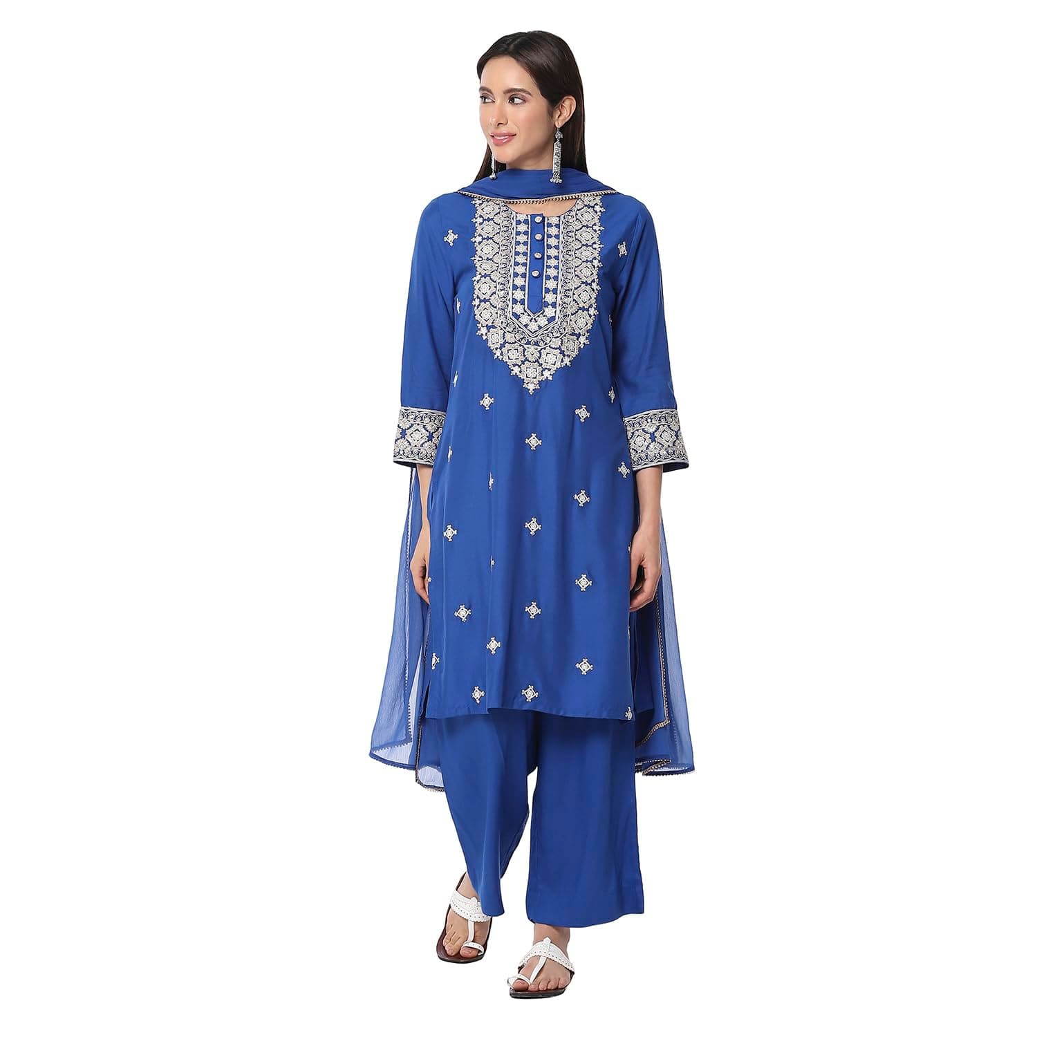 BIBA Womens Kurta, Bottom, Dupatta
