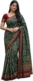 Lightweight Cotton Saree for Women Design Saree with Unstitched Blouse Piece