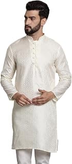 SOJANYA Men’s Silk Blend Kurta with Paisley Design