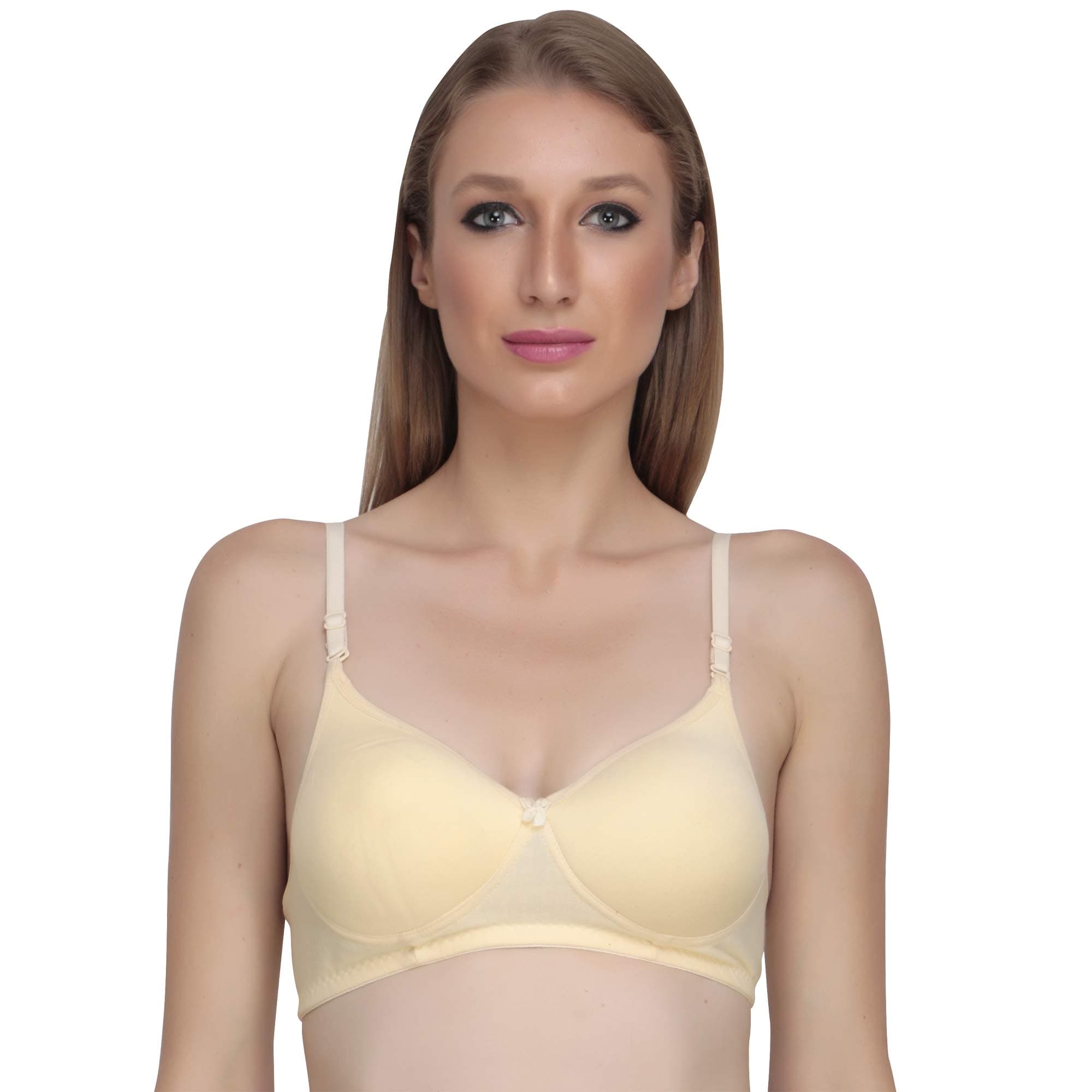 Liigne Women Padded Bra - Made of Pure Cotton Full Coverage Non Wired Soft Cup for T-Shirt Saree Dress and for Everyday