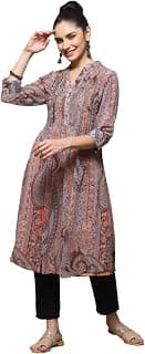 BIBA Women Polyester Straight Fit Printed Kurta