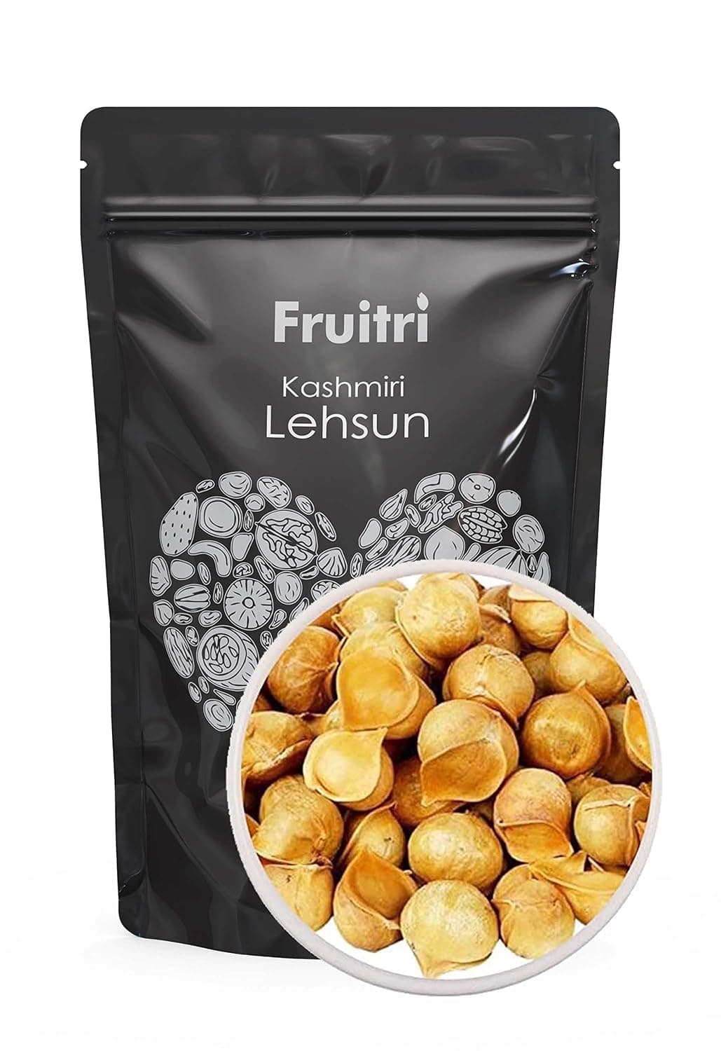 Fruitri Premium Whole Kashmiri Lehsun (Garlic) -Authentic Aroma From The Himalayas, Pure Kashmiri Lehsun-Exquisite Aroma & Unique Flavor,400 Grams