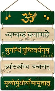 kotart Spiritual Mantra Decorative Wall Hanging Best For Home Décor | Living Room | Dining Room | Children Room - MDF Wood Wall Hangings for Pooja Room Decor (Mantra Hanging 08)