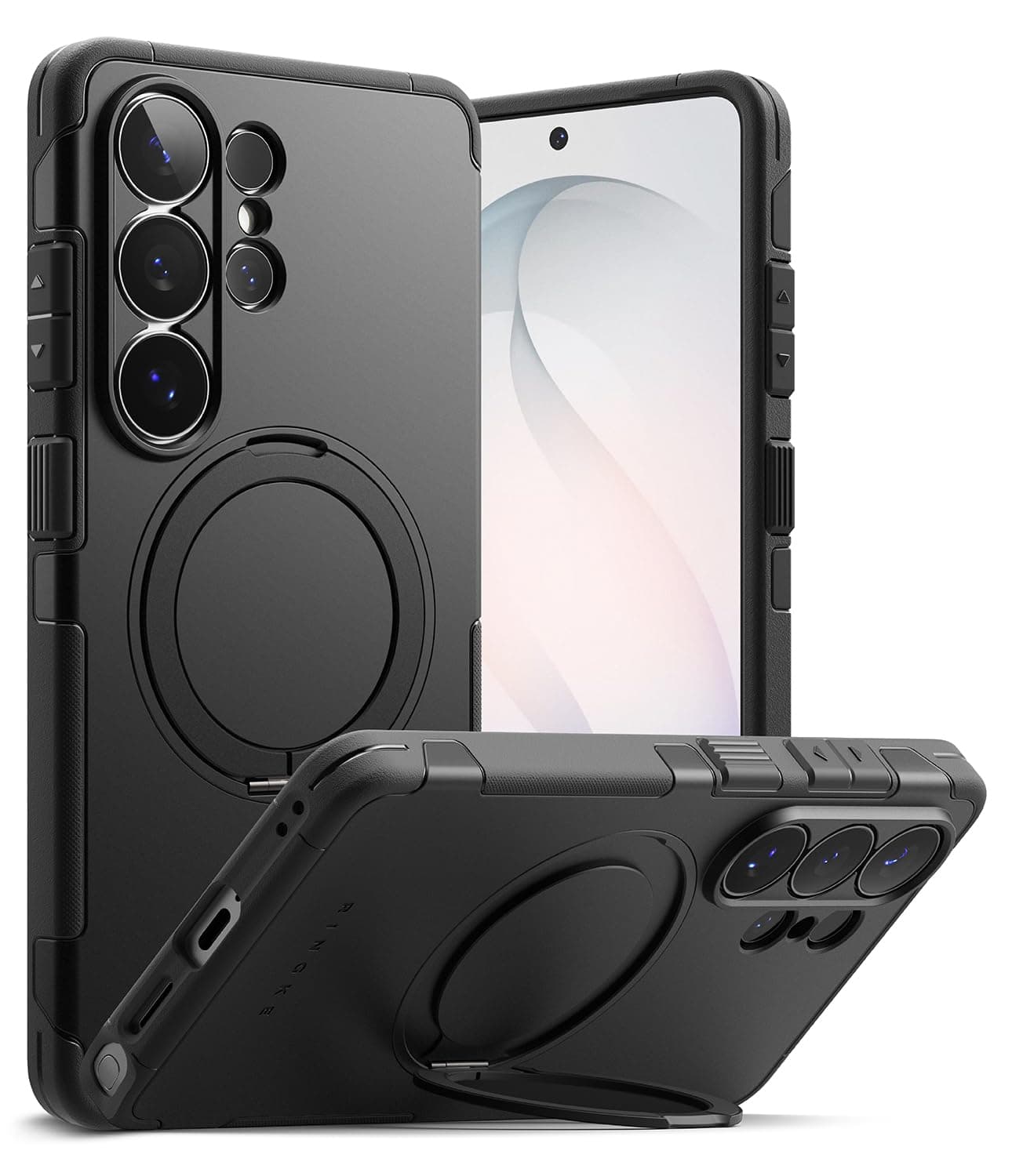 Ringke Alles for Samsung Galaxy S26 Ultra Case Back Cover [Compatible with MagSafe] [360° Rotatable Magnetic Stand] Premium Heavy-Duty Rugged with Full Camera Protection - Black