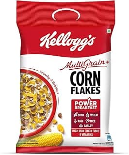 Kellogg's Multigrain plus Corn Flakes 450 G | Power of 5 Grains | 6 Vitamins | High Iron | High Fibre | Crunchy & Delicious | Protein | Only 2% Fat | Breakfast Cereal